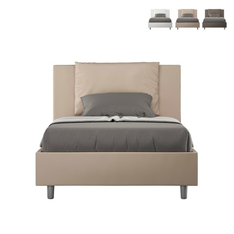 Recipiente de cama francês 120x190 almofada de cabeceira acolchoada Antea P