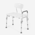 Cadeira / Banco para Duche Banheira Idosos e Deficientes com Encosto e Apoio de braço Holly Promoção