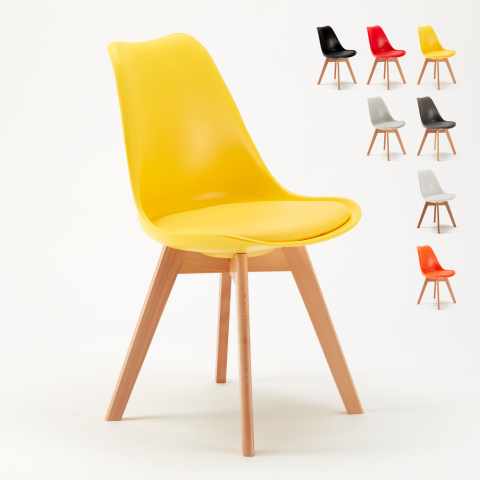 Cadeiras com almofada design escandinavo para bares e cozinhas Nordica Tulip