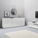 Armário Aparador de Cozinha Moderno Elegante Sala de Estar 220cm Branco Lonja Catálogo