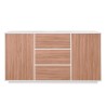 Armário da Sala de Estar Aparador 160cm Madeira Branco Moderno Wood Saldos