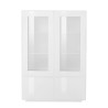 Armário Móvel para Sala de Estar Alto com Vidro 100cm Moderno Branco Syfe Saldos