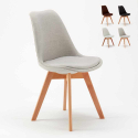 Cadeiras almofada tecido Design escandinavo Tulip Nordica Plus