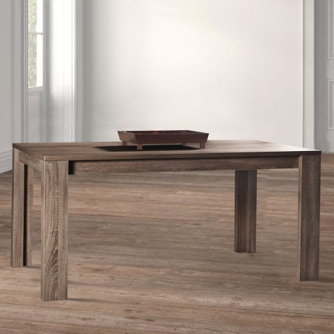 Mesa de jantar retangular em madeira 160x90 design moderno Douglas