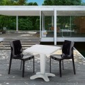 Conjunto de mesa quadrada Branca c/2 Cadeiras Moderna Elegante 70x70 Patio Características
