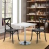 Conjunto de Mesa Quadrada Branca com 2 Cadeiras 70x70cm Cocktail Catálogo