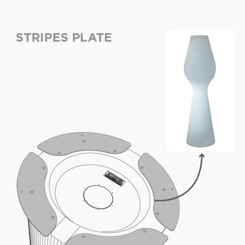Conjunto de 4 placas estabilizadoras para candeeiro de pé Stripes