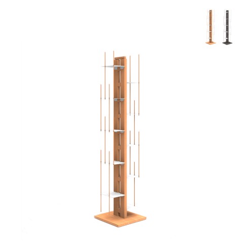 Estante coluna vertical h150cm em madeira 10 prateleiras Zia Veronica MH