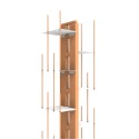 Estante de parede vertical h195cm em madeira 13 prateleiras Zia Veronica WH