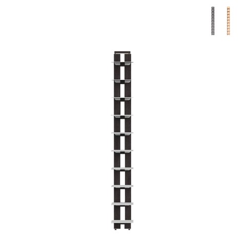 Estante de parede h150cm vertical em madeira 10 prateleiras Zia Ortensia WMH
