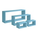 Conjunto de 4 Prateleiras de Parede Cubo Moderna Retangular Merlin Custo