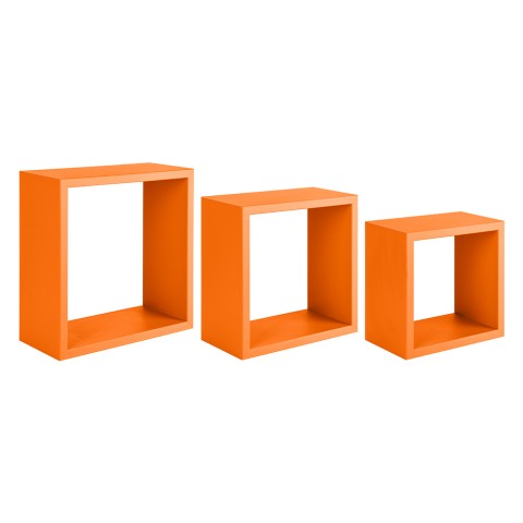 Conjunto de 3 prateleiras de parede Modern Cube Wall Shelf Nightmare Promoção