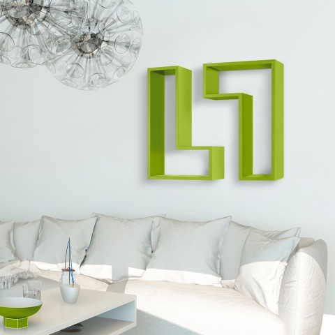 Prateleira de parede de design moderno prateleira decorativa para sala de estar Lettera