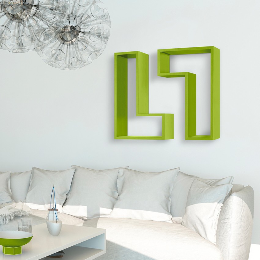 Prateleira de parede com design moderno - Elegante prateleira decorativa para sala de estar - Promoção Lettera