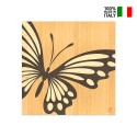 Quadro Pintura de Madeira Moderna 75x75cm Butterfly Estoque