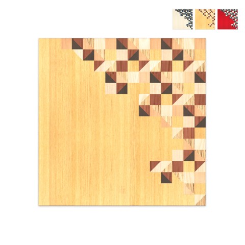 Pintura moderna em madeira embutida 75x75cm design Triangles
