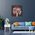 Quadro Pintura de Madeira à Mão 75x75cm Tree of Hearts Saldos