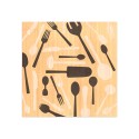 Quadro Pintura Decorativa de Madeira Decorativa de Cozinha à Mão 75x75cm Kitchentools Características