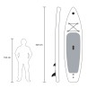 Prancha Insuflável SUP Stand Up Paddle Touring para Adultos 10'6 320cm Mantra Pro 