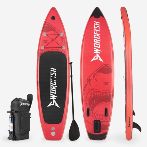 SUP Touring prancha insuflável Stand Up Paddle para adultos 366 cm Red Shark Pro XL