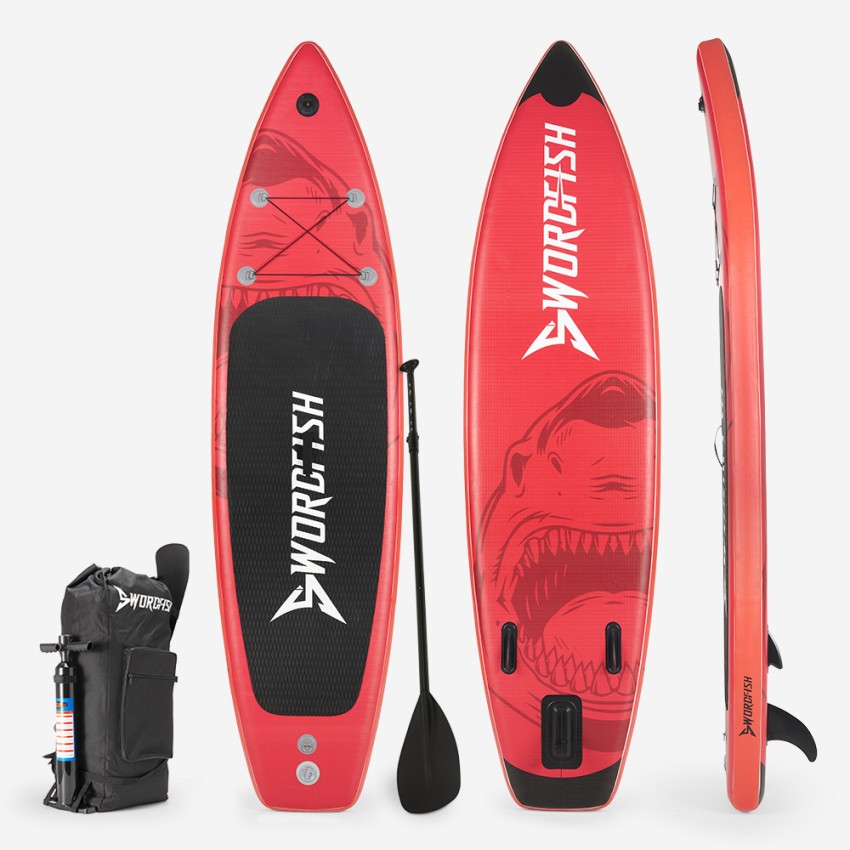 SUP Touring Prancha Insuflável Stand Up Paddle para Adultos 12'0 366cm Red Shark Pro XL Promoção