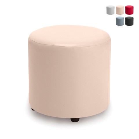 Banco de pés de cilindro moderno em couro Ø 40cm sala de espera Promoção