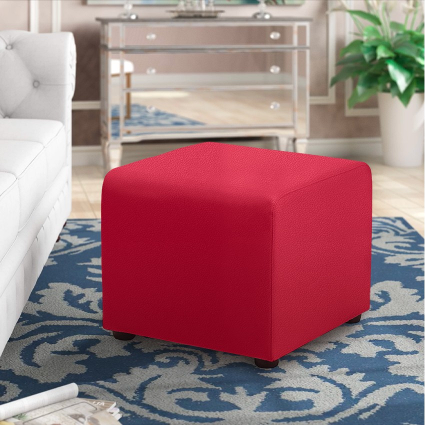 Pouf Quadrato 46x46cm Soggiorno Sala D'attesa Moderno Similpelle