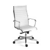 Cadeira escritório ergonómica design executivo branca pele sintética Stylo HWE Oferta