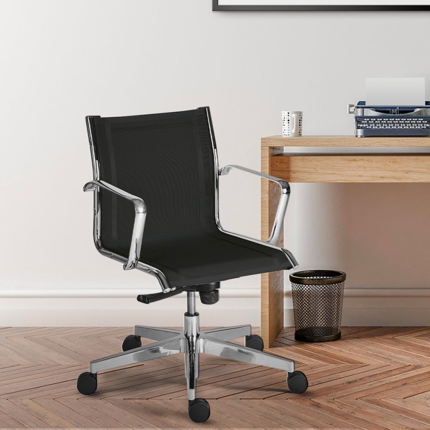 Cadeira escritório executiva baixa ergonómica malha respirável Stylo LBT Promoção