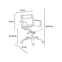 Cadeira escritório executiva ergonómica baixa design pele sintética Stylo LBE Saldos