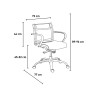 Cadeira escritório executiva ergonómica baixa design pele sintética Stylo LBE Saldos