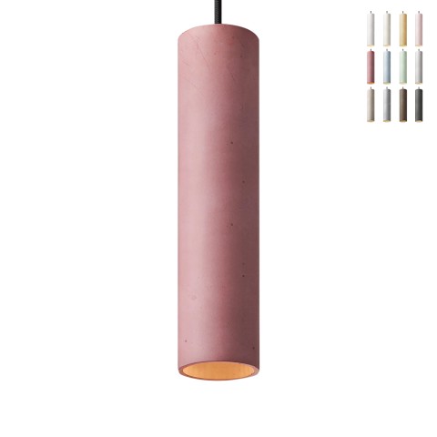 Lâmpada pendente de cilindro 28 cm design cozinha restaurante Cromia