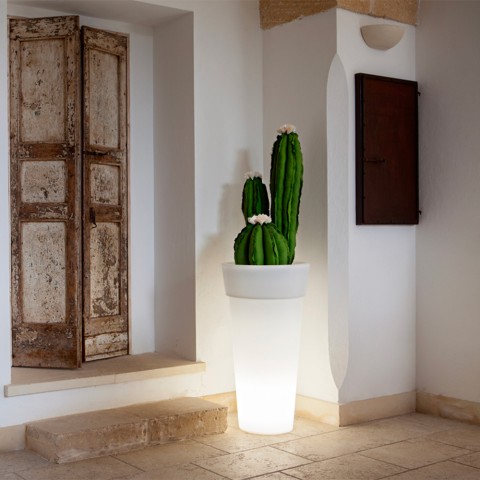 Vaso de Plantas Iluminado Moderno para Interiores ou Exterior Sala Jardim Messapico Promoção