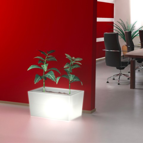 Vaso de plantas de design moderno brilhante para plantas de terraço de bar de jardim Ionico