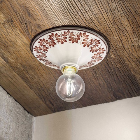 Lâmpada de teto design clássico luz de teto pintada à mão Trieste PL