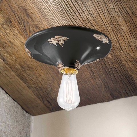 Lâmpada de teto cerâmica pintada à mão lâmpada de teto design Vintage PL