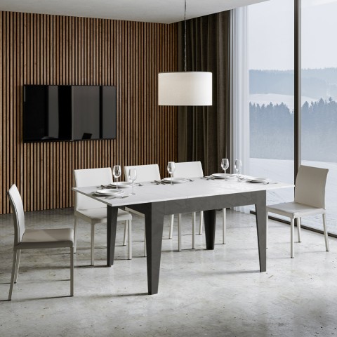 Mesa estendida cinzento branco 90x120-180cm sala de jantar Cico Mix AB Promoção