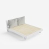 Cama de casal Moderna c/Almofadas e Estrutura 160x190 Rust Características