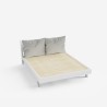 Cama de casal Moderna c/Almofadas e Estrutura 160x190 Rust Medidas
