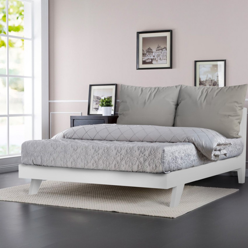 Cama de casal Moderna c/Almofadas e Estrutura 160x190 Rust Estoque Cama de casal Moderna c/Almofadas e Estrutura 160x190 Rust Estoque