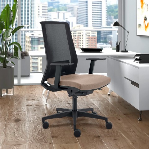 Cadeira de escritório ergonómica com desenho de malha respirável Blow T Promoção