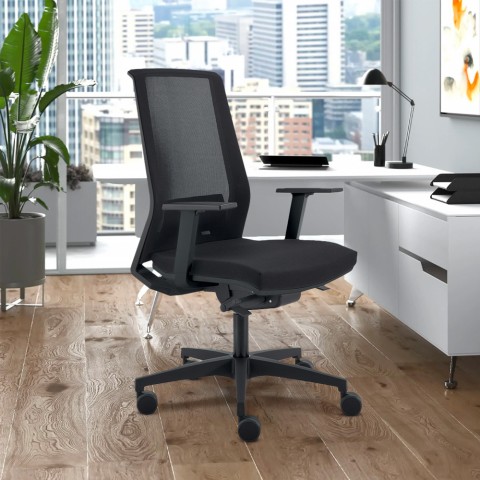 Cadeira de escritório ergonómica com design moderno em malha respirável Blow Promoção