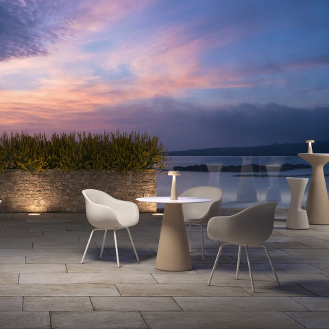 Mesa redonda ao ar livre bar restaurante design moderno Fade T1-R Promoção