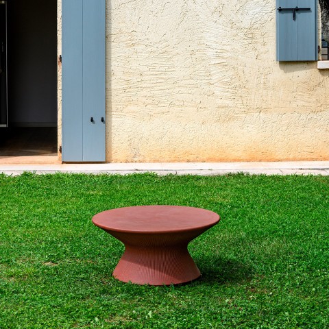 Mesa de café redonda baixa terraço de jardim de design moderno Fade T1-C Promoção