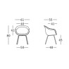 2 Cadeiras Pretas com Pernas de Metal para Uso Exterior ou Interior Fade C2 Características