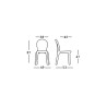 2 Cadeiras Modernas para Esplanadas Varanda Bar Café Jardim Chloé Características