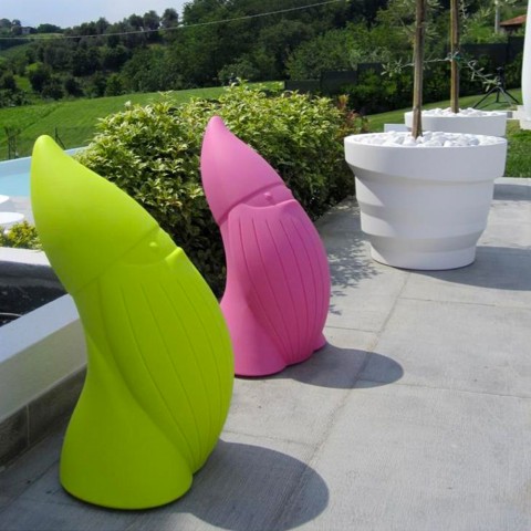 Anão de jardim interior e exterior em polietileno de design moderno Baddy Promoção