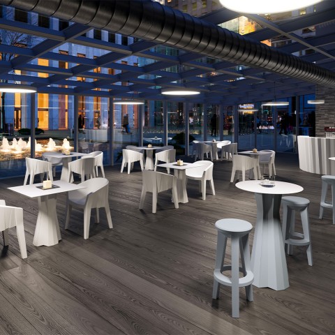 Mesa de banquetas de 100cm de formato quadrado redondo Congelado T1-H Promoção