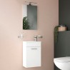 Armário de Casa de Banho de Parede 40cm Porta de Lavatório Compacto Espelho LED Mia Oferta