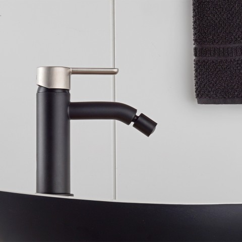 Misturador de banheiro bidê monocomando de design preto fosco Mugello